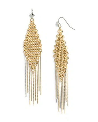 Allsaints Chainmail Fringe Chandelier Earrings In Gold
