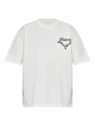 Allsaints Chain-printed T-shirt In White