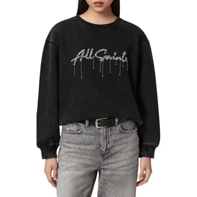 ALLSAINTS ALLSAINTS CHAINS PIPPA EMBELLISHED SWEATSHIRT