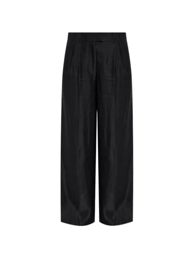 Allsaints Charley Pleated Trousers In Black