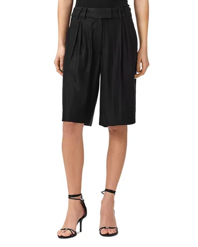 Allsaints Charley Pleated Shorts In Black