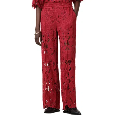 ALLSAINTS ALLSAINTS CHARLI EMBROIDERED WIDE LEG PANTS
