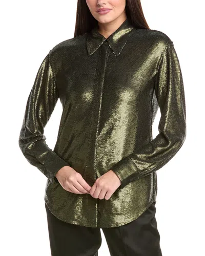 Allsaints Charli Sequin Shirt In Green