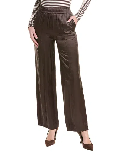 Allsaints Charli Silk-blend Trouser In Brown