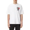 Allsaints Heart Graphic Oversized Tee In White