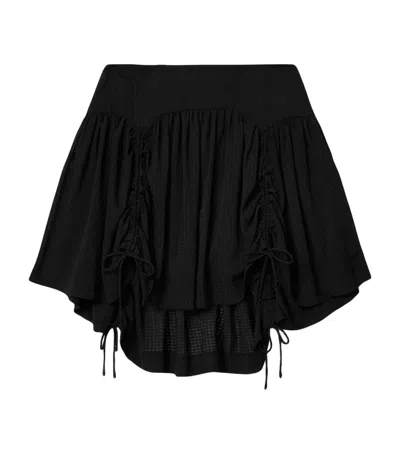 Allsaints Check Aria Mini Skirt In Black