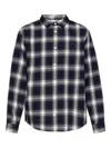 Allsaints Check-embroidered Shirt In Black