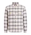 Allsaints Hamura Garment Washed Relaxed Fit Button Down Shirt In Ivory