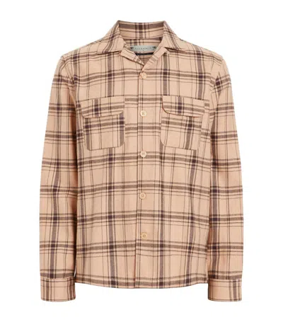 Allsaints Check Wendel Overshirt In Pink