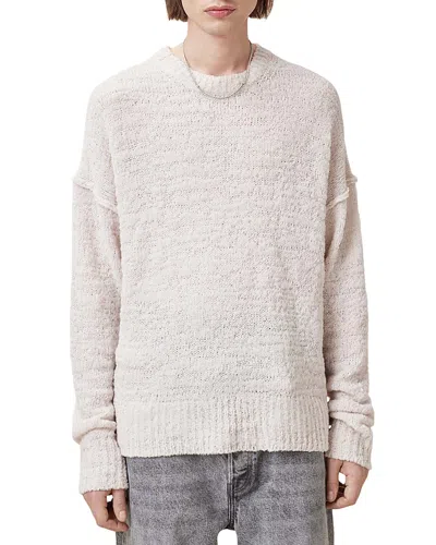 Allsaints Chillon Oversized Fit Wool Jumper In Ecru White