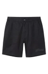 Allsaints Mens Jet Black Circe Straight-leg Lyocell Shorts In Black
