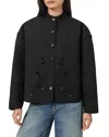 Allsaints Clary Quilted Shacket In Black