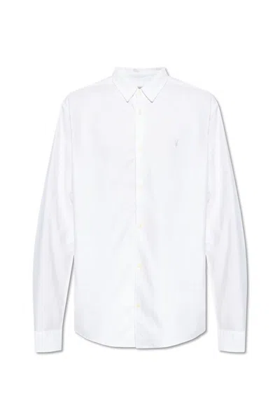 Allsaints Signature Embroidered Shirt In White