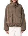 Allsaints Clay Suede Jacket In Brown