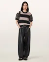 Allsaints Clem Striped Knitted Top In Neutral