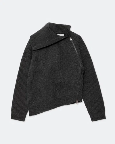 Allsaints Cleo Relaxed-fit Funnel-neck Sweater In Animal Print