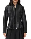 Allsaints Clo Leather Jacket In Black