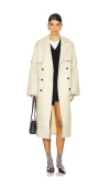Allsaints Clyde Trench In Ecru White