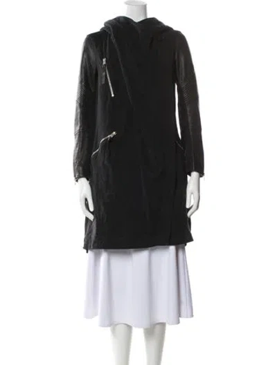 Pre-owned Allsaints Coat In Gray