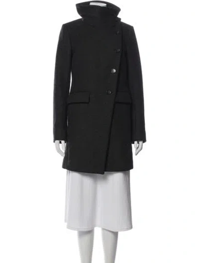 Pre-owned Allsaints Coat In Gray