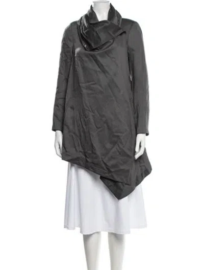 Pre-owned Allsaints Coat In Gray