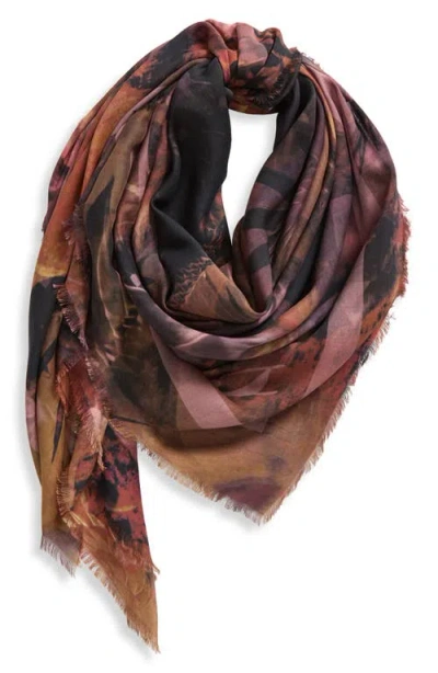 Allsaints Colca Square Scarf In Rust