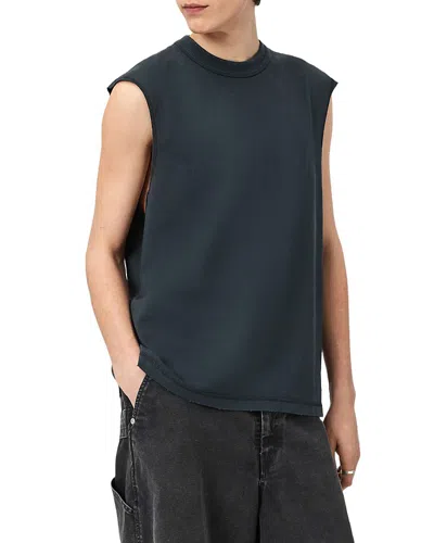 Allsaints Cole Sleeveless Crewneck T-shirt In Blue