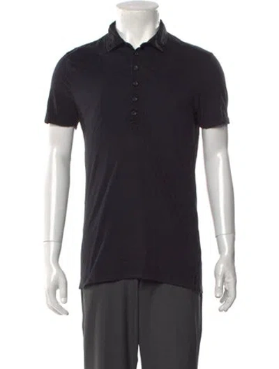Pre-owned Allsaints Collar Short Sleeve Polo Shirt In Blue