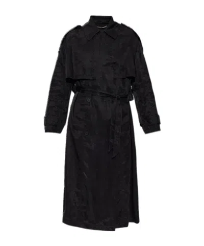 Allsaints Collared Long-sleeved Coat In Black