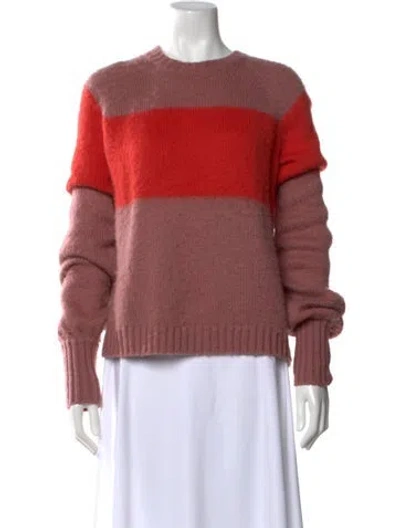 Pre-owned Allsaints Colorblock Pattern Crew Neck Sweater In Pink
