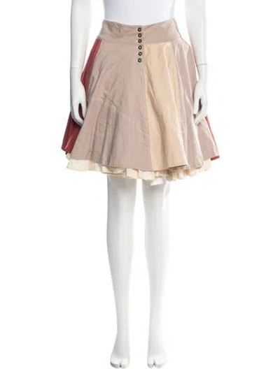 Pre-owned Allsaints Colorblock Pattern Mini Skirt In Neutral