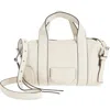 Allsaints Compact Ares Grain Leather Crossbody Bag In Neutral