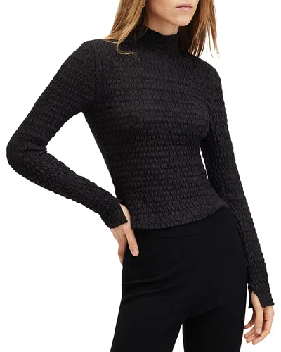 Allsaints Connie Francesco Long Sleeve Top In Black