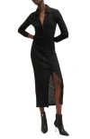 Allsaints Connie Midi Dress In Black