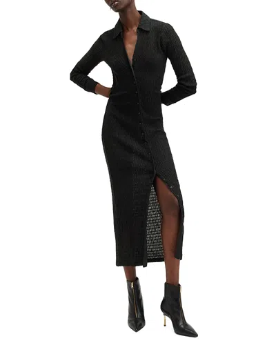 Allsaints Connie Midi Dress In Black