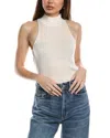 Allsaints Connie Merino Wool Roll Neck Top In White