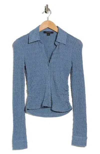 Allsaints Connie Slim Fit Button-up Shirt In Blue