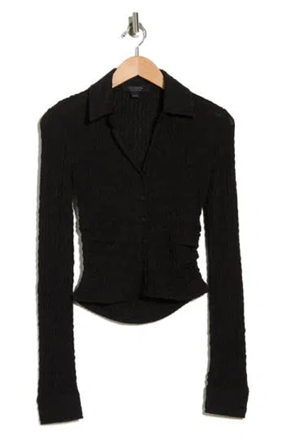 Allsaints Connie Slim Fit Button-up Shirt In Black
