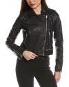 Allsaints Conroy Leather Biker Jacket In Black
