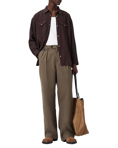 Allsaints Conway Trousers In Brown
