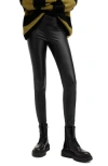 Allsaints Cora Faux Leather Leggings In Black