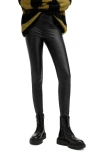 Allsaints Cora Faux Leather Leggings In Black