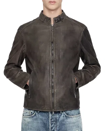 Allsaints Cora Leather Jacket In Black