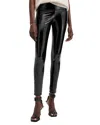 Allsaints Cora Shine Patent Faux Leather Leggings In Black