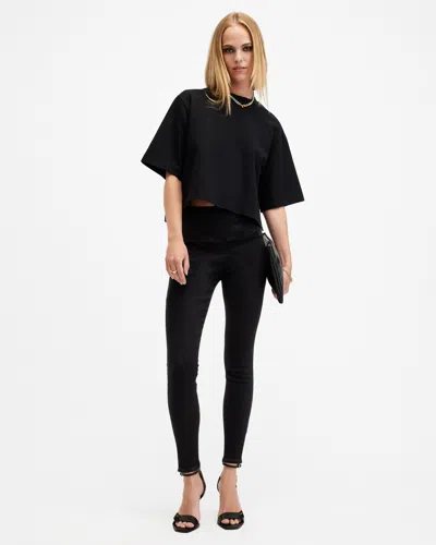Allsaints Cora Skinny Fit Denim Jeans In Black