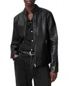 Shop Allsaints Cora Slim Fit Zip Front Jacket In Jet Black