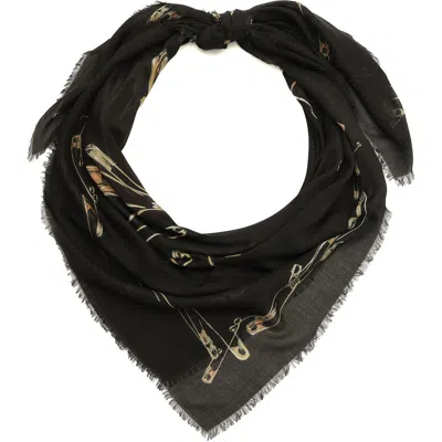 Allsaints Cora Square Scarf In Black