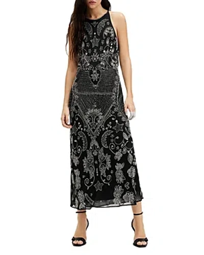 ALLSAINTS CORALIE EMBELLISHED DRESS