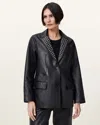 Allsaints Corinna Tasselled Blazer In Black