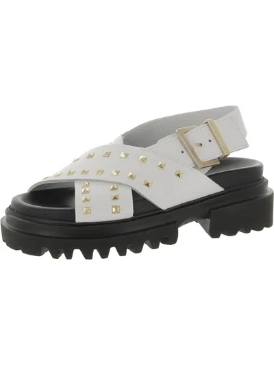 Allsaints Cosmo Womens Leather Ankle Strap In White
